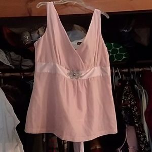Bandolino pink Velvet Top